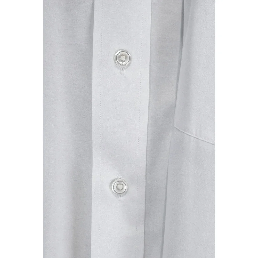 Christian Dior Mens 17x34 White Designer Dress Shirt Concealed Hidden Button - Picture 2 of 16